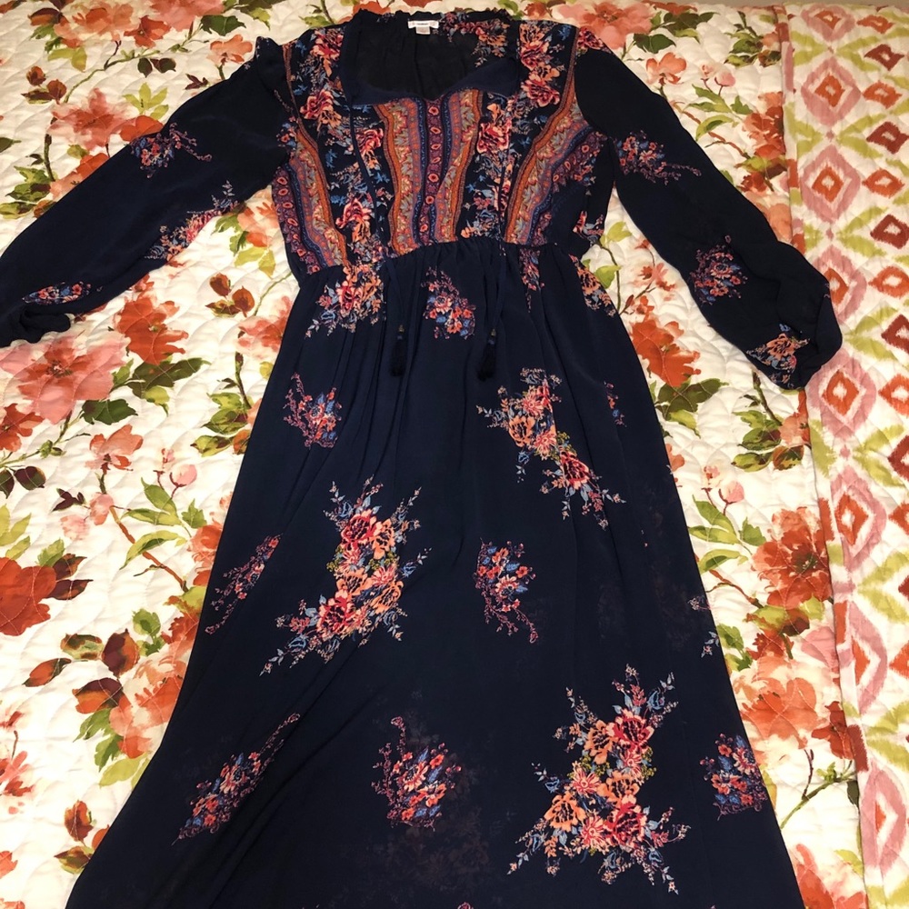 Navy floral dress